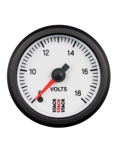 [ST3366] Manomètre Voltmètre Pro électrique (Blanc)