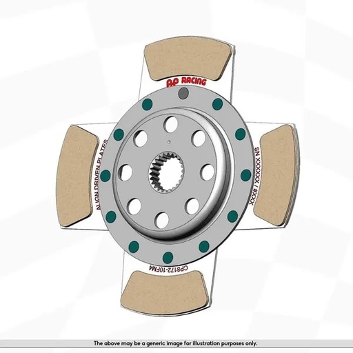 [CP8172-10FM4] AP RACING Clutch disc - ø184 mm - 1" x 23 splines - rigid - 6 mm thickness