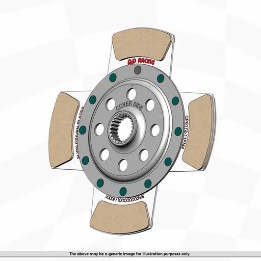 [CP8172-11FM4] AP RACING Clutch disc - ø184 mm - 1" x 23 splines - rigid - 6 mm thickness