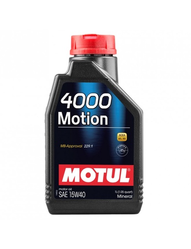 [102815] Huile moteur MOTUL 4000 MOTION 15W40 - bidon de 1L