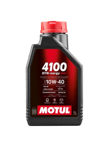 [112890] Huile moteur MOTUL 4100 SYN-NERGY SPEC 10W-40 - bidon de 1L