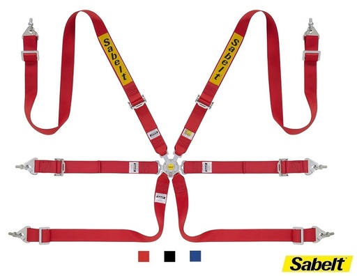 Sabelt Alu harness 2"/2" - 6 points - CCA622SR Up - FIA 8853-2016