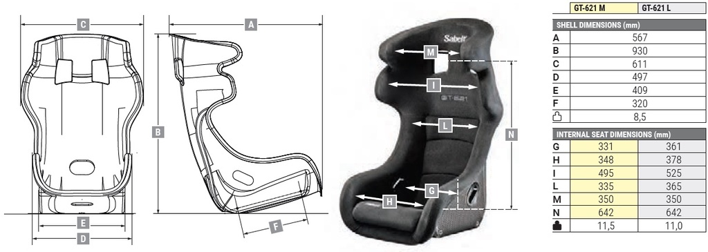 Baquet GT-621 FIA8862-2009