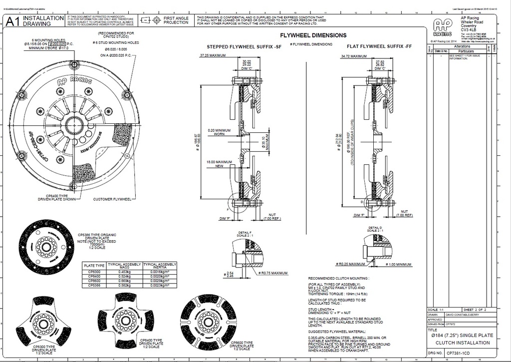 CP7381-CE80-SF AP RACING clutch