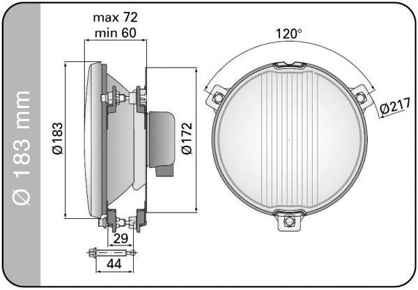 Phare LP 183mm