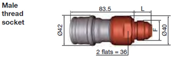 Raccord mâle Staübli Dash 12