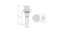 Vis GT2i plate pour Citroën / Peugeot 12x125mm longueur 56mm