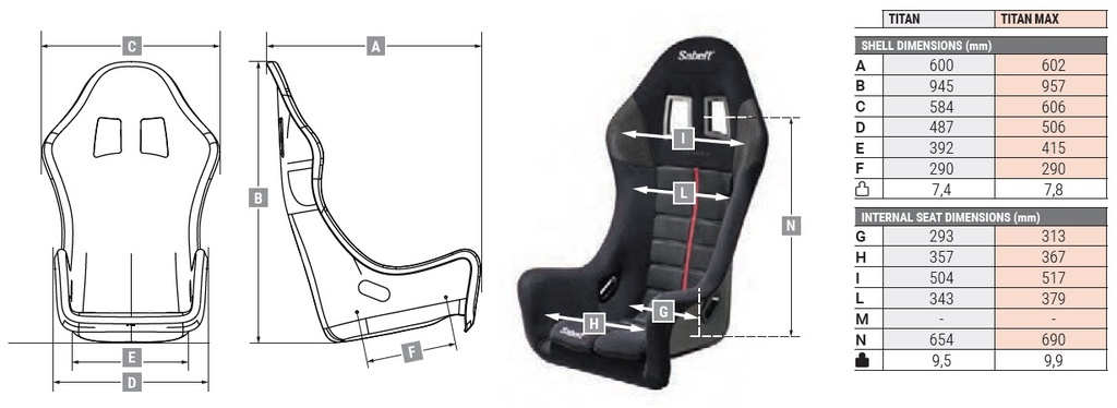 Baquet Sabelt Titan