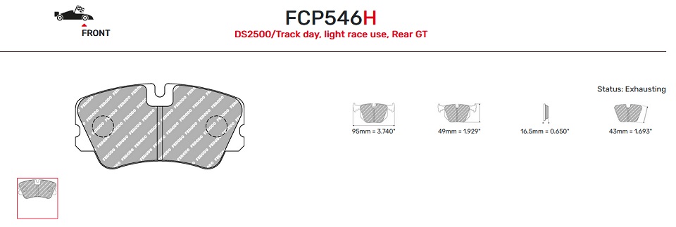 FCP541Z - Plaquettes Ferodo DSUNO