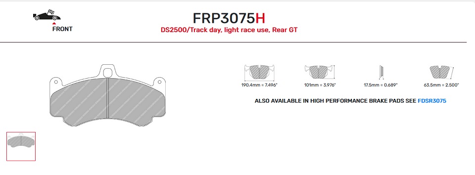 FRP3075ZB - Pastillas de freno Ferodo DSUNO
