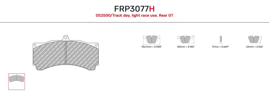 FRP3077W - Plaquettes Ferodo DS1.11