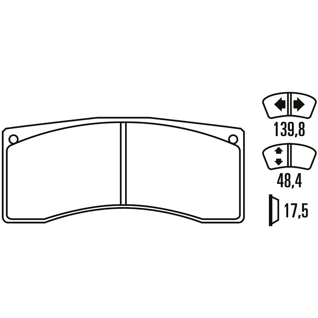 FRP3087R - Plaquettes Ferodo DS3000