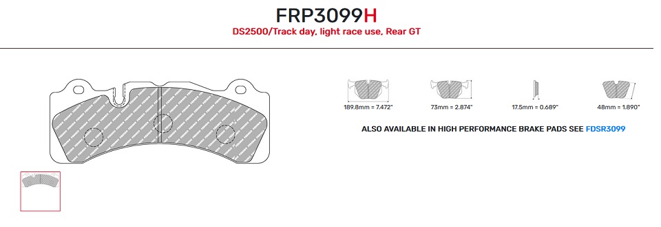 FRP3099W - Plaquettes Ferodo DS1.11