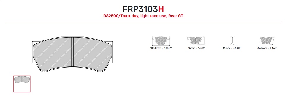 FRP3103W - Ferodo brake pads DS1.11