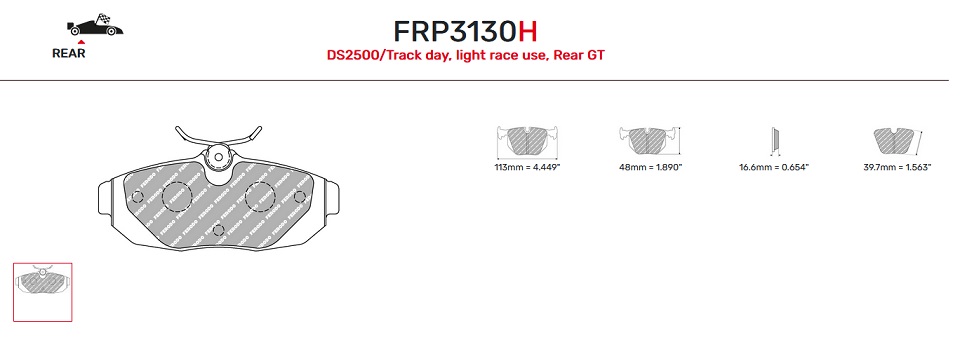 FRP3130H - Ferodo remblokken DS2500