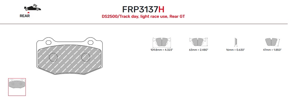 FRP3137W - Pastillas de freno Ferodo DS1.11