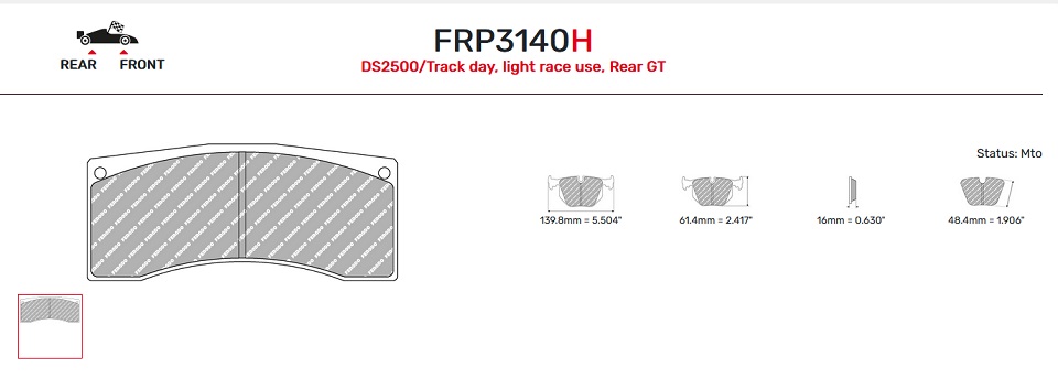 FRP3140Z - Plaquettes Ferodo DSUNO