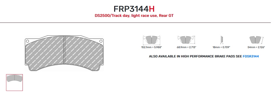 FRP3144ZB - Pastillas de freno Ferodo DSUNO