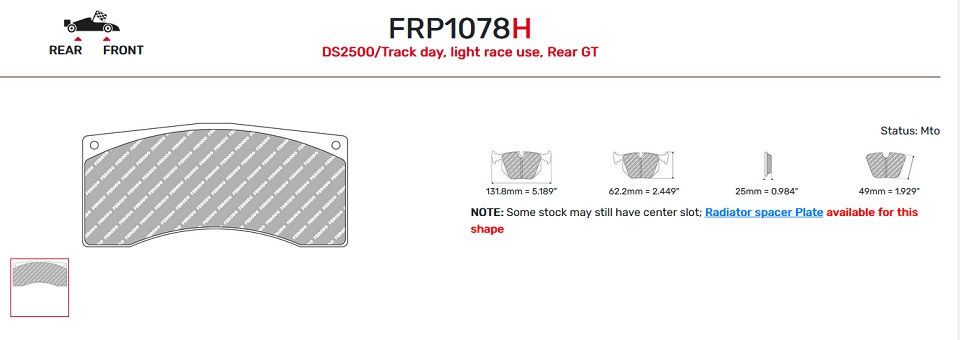 FRP1078E - Pastillas de freno Ferodo Endurance