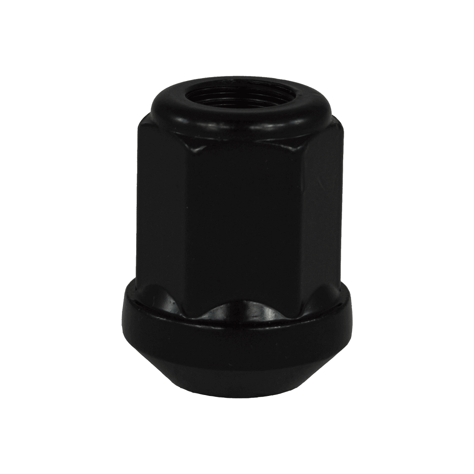 Écrou de roue ouvert M12x1.25, L : 31 mm, noir, zinc, cône 90° Clio Gr.A