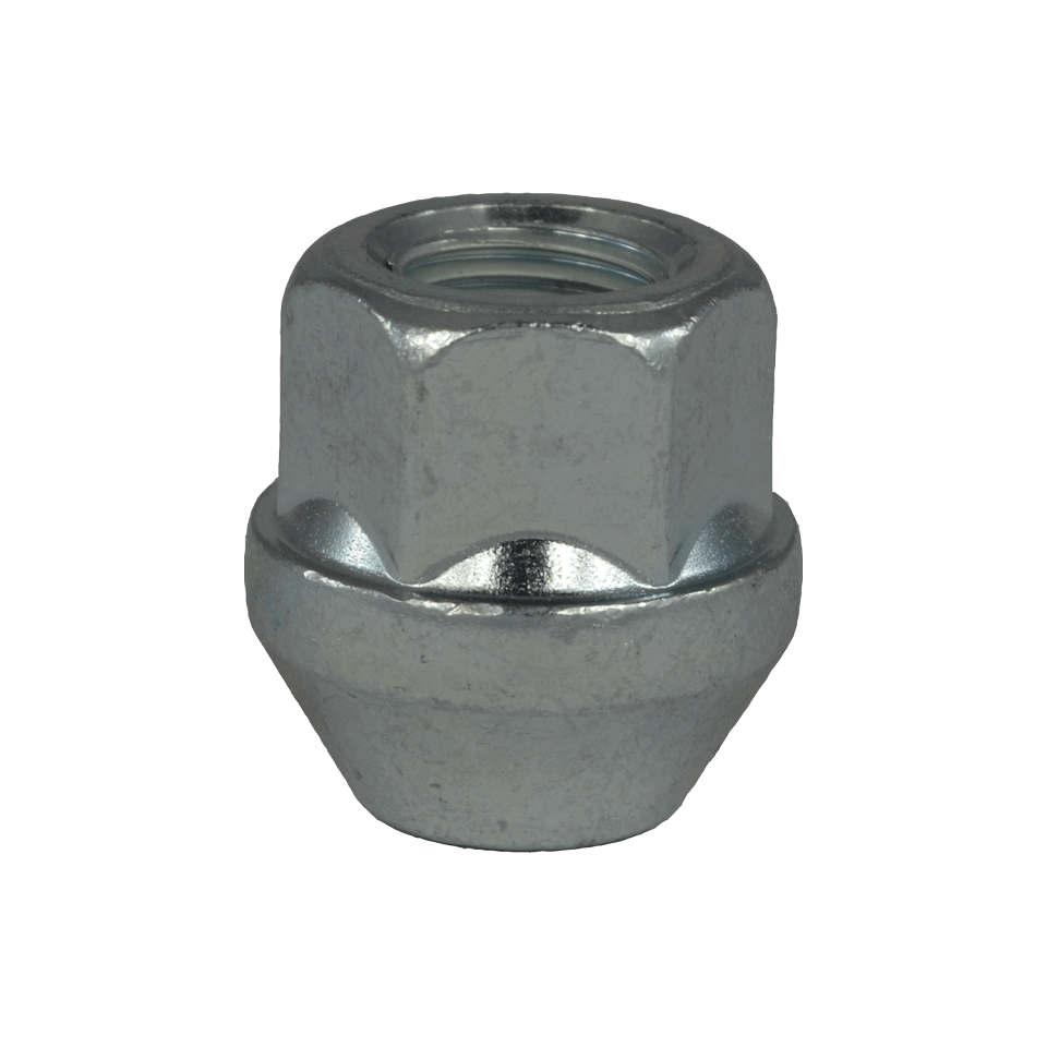 Écrou de roue ouvert M12x1.25, L : 25 mm, argenté, zinc
