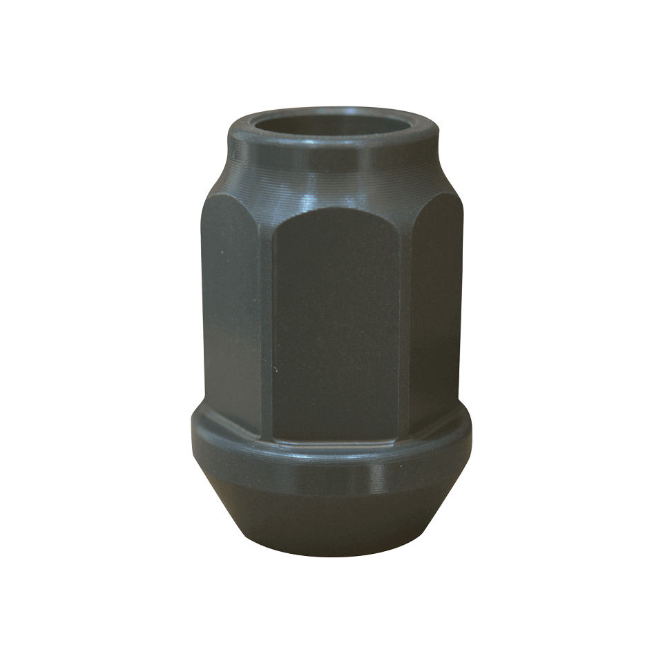 Open end lug nut M14x1.5, L : 37 mm - Aluminium hard anodized