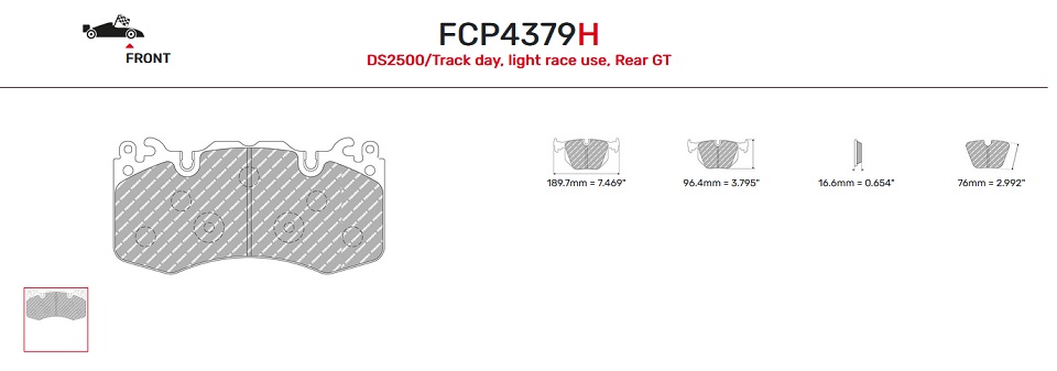 FCP4379H - Pastillas de freno Ferodo DS2500