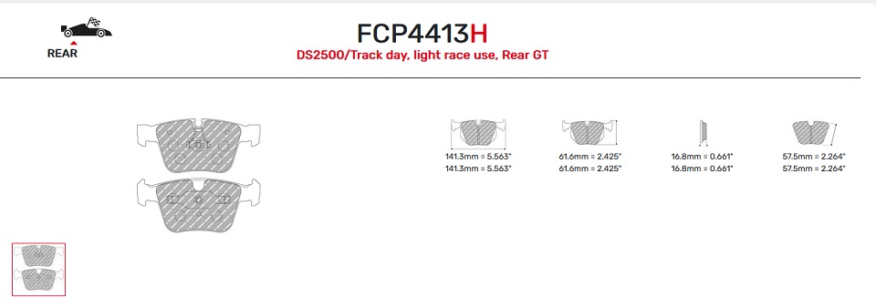 FCP4413H - Ferodo remblokken DS2500