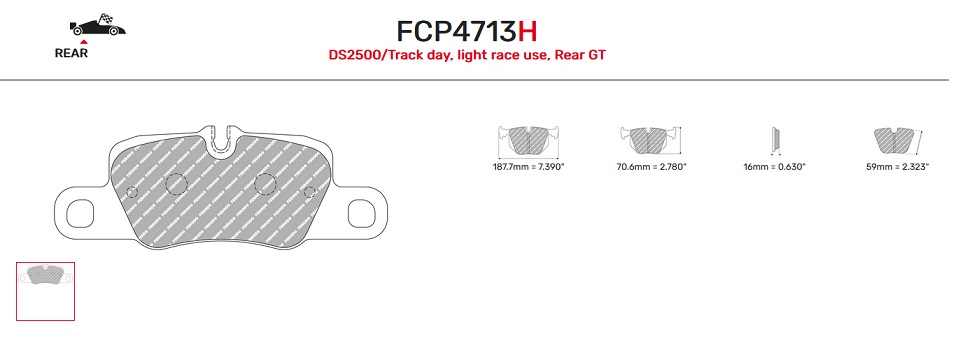 FCP4713H - Ferodo remblokken DS2500