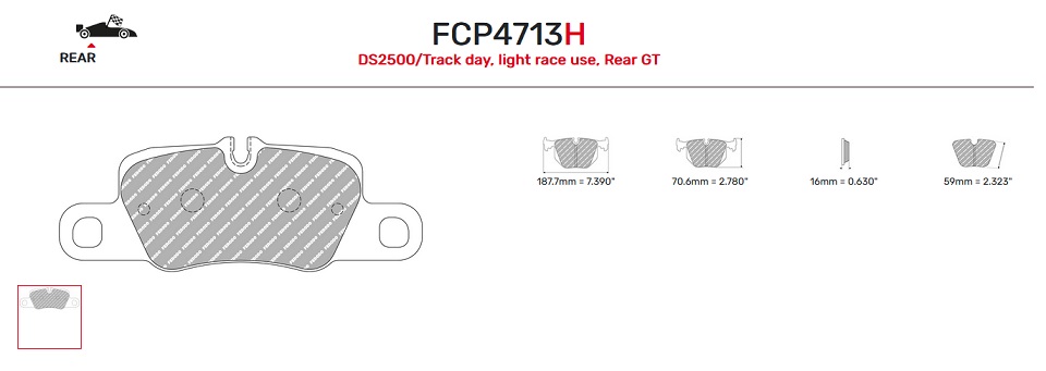 FCP4713H - Pastillas de freno Ferodo DS2500