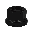 Écrou de roue plat ouvert M12x1.25, L : 17 mm, noir, zinc