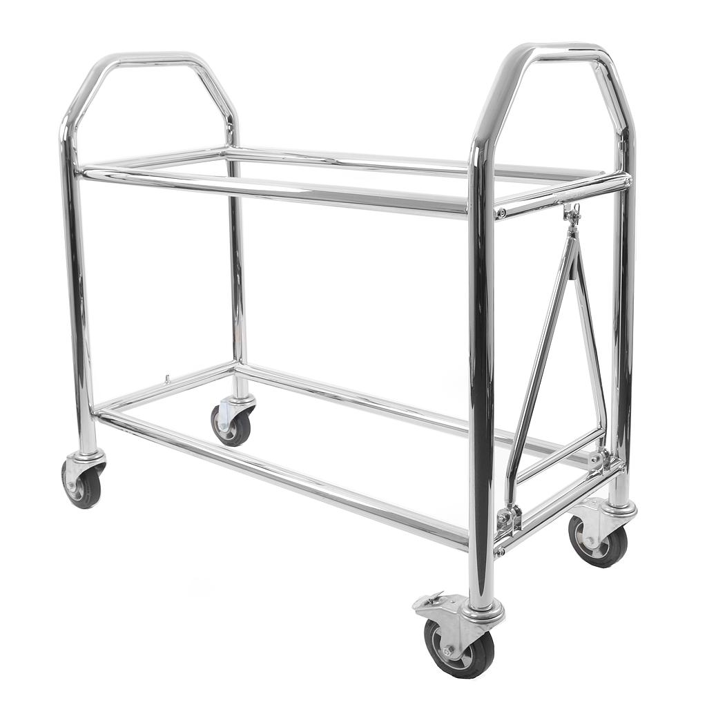 WHEEL & TYRE TROLLEY 1800mm LENGTH - LOW LEVEL - STAINLESS STEEL