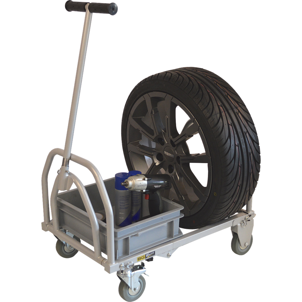 MINI FOLDING PIT TROLLEY - GREY POWDER COATED