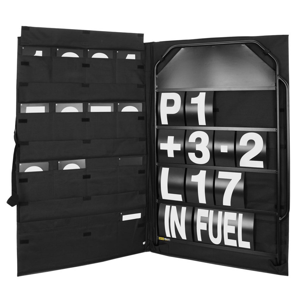 LARGE BLACK PIT BOARD KIT- WHITE NUMBERS & BAG