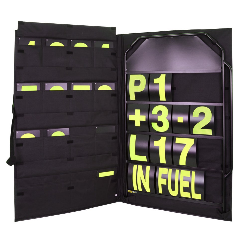 LARGE BLACK PIT BOARD KIT- YELLOW NUMBERS & BAG