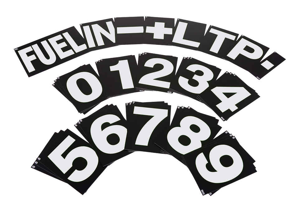 STANDARD PIT BOARD NUMBER SET - WHITE