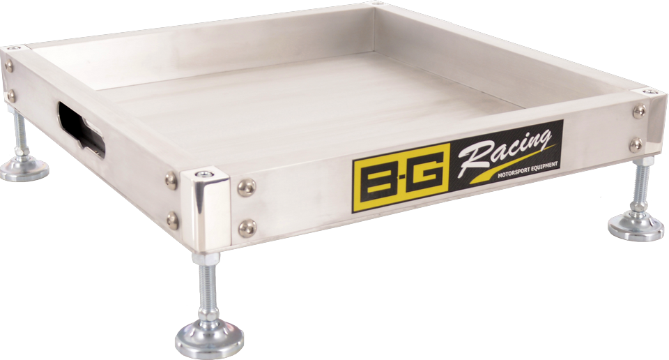 SCALE PAD ALUMINIUM LEVELLING TRAYS WITH STEEL FEET (SET OF 4)