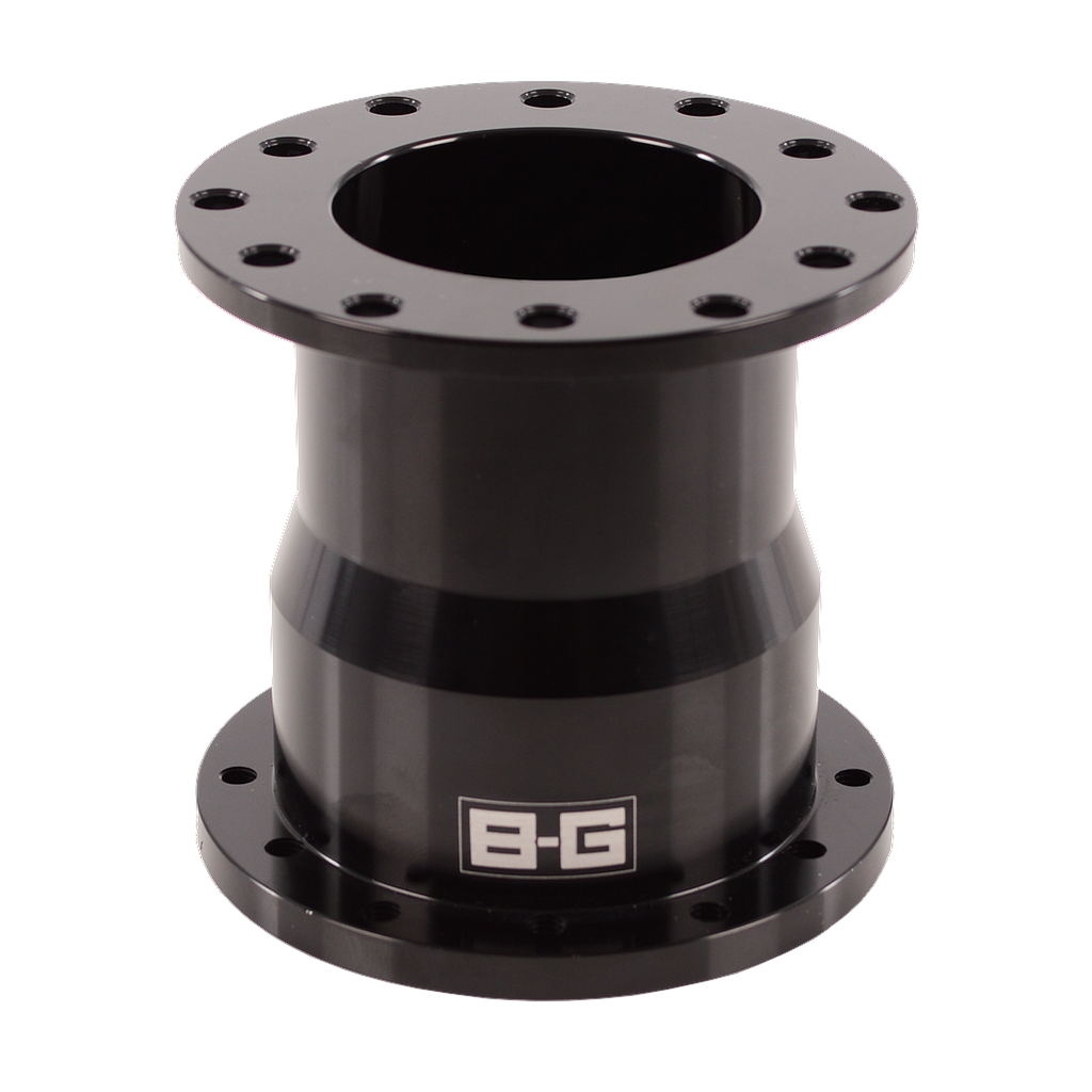 80mm Entretoise volant 6x70 / 6x74 PCD (avec vis) - ALUMINIUM - NOIR