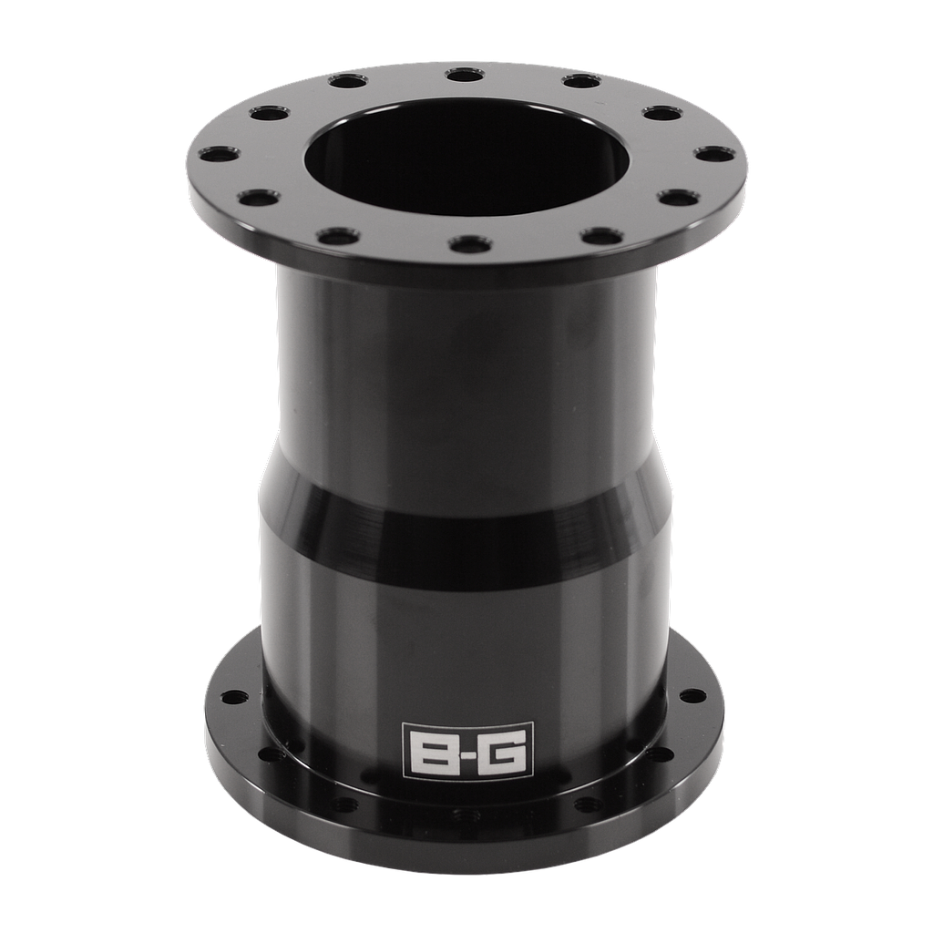 120mm Adaptateur entretoise volant 6x70 / 6x74 PCD (avec vis) - ALUMINIUM - NOIR