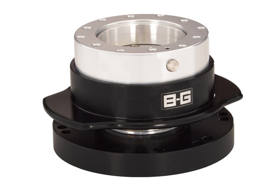 B-G S/W Enlève-rapide volant - Adaptateur 6x101/9x101.6 PCD to 6x70/6x74 PCD (avec vis) - ALUMINIUM - NOIR