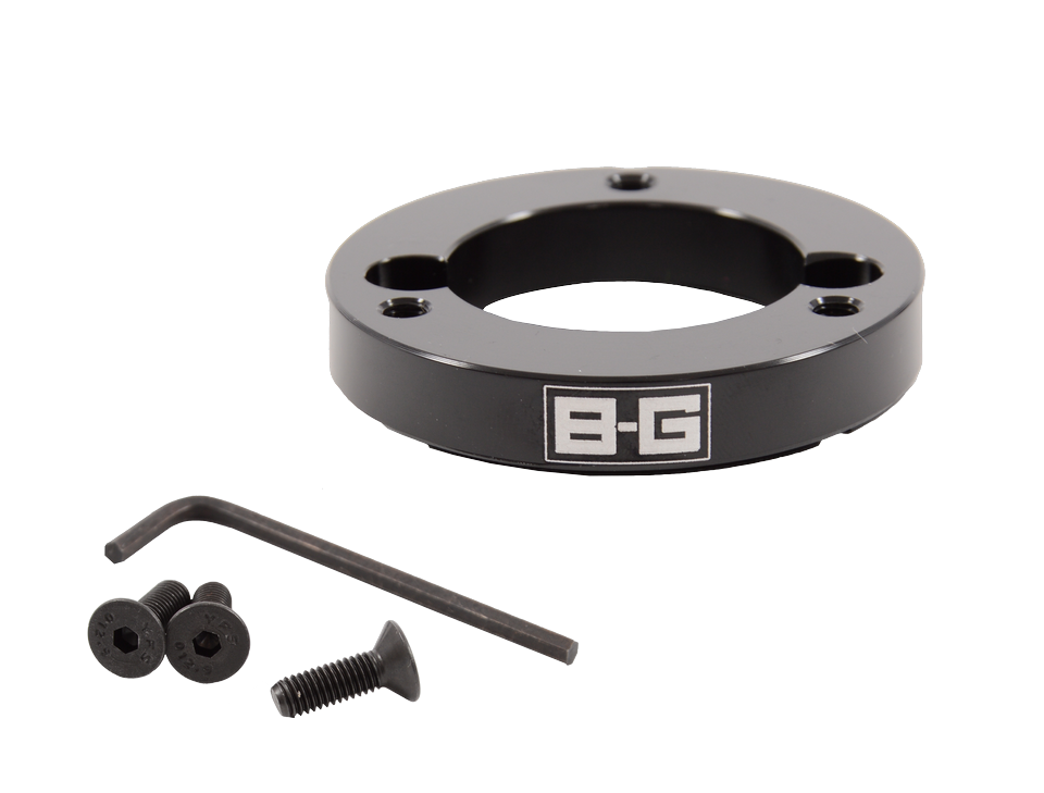 15mm Entretoise excentrique volant racing 3x50.8mm PCD - 10mm déport - ALUMINIUM - NOIR