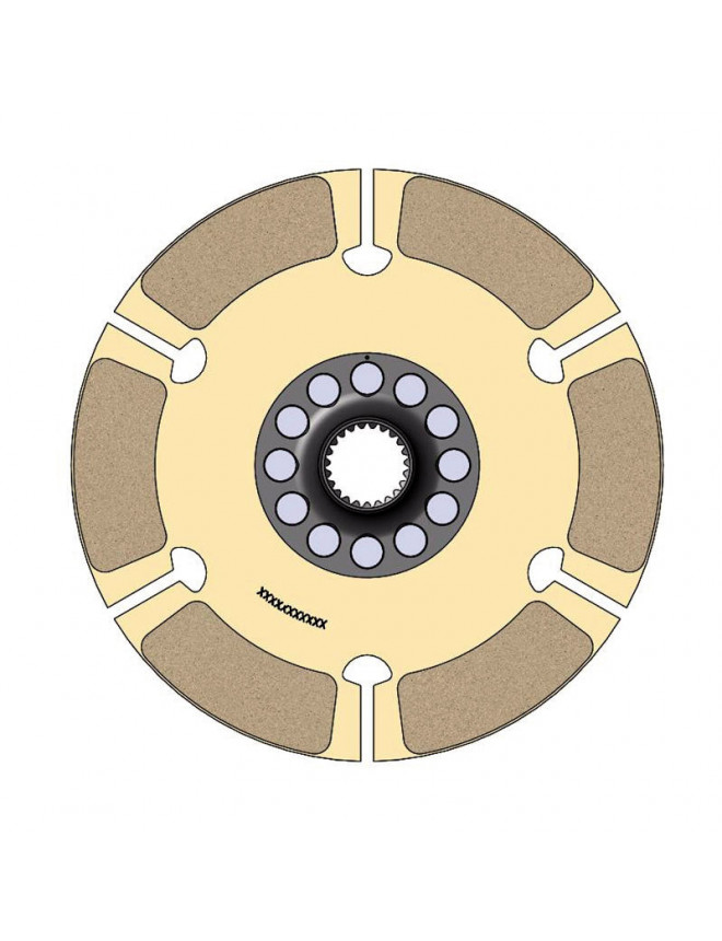 AP RACING Ø184 mm clutch disc - 1.12"x10 - 6 pads - th. 7.11 mmmm