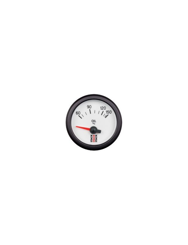 STACK Oil Temperature gauge 60-150°C 10x100 electrical (White)