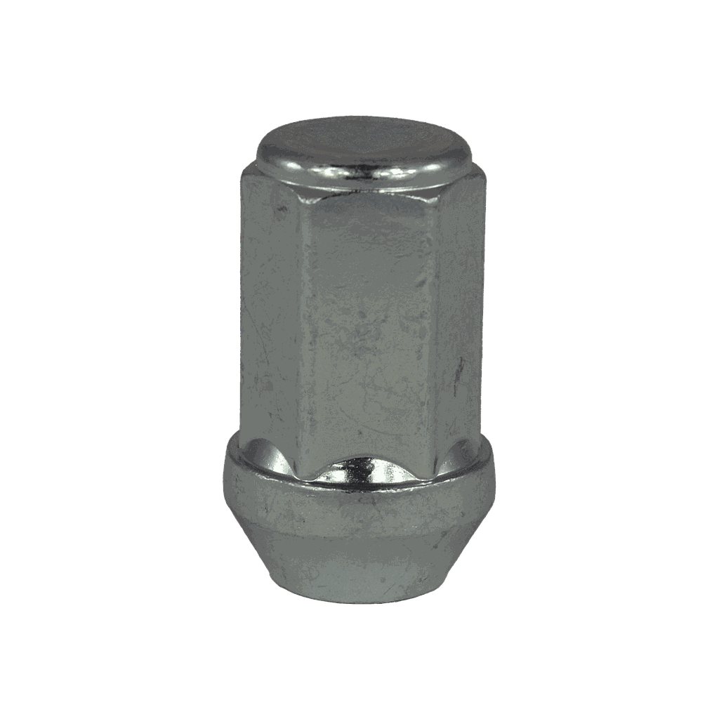 Open end lug nut M12x1.5, L : 41 mm - White zinc nickel plating