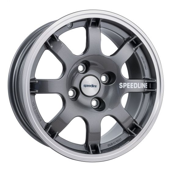 Jante Speedline PTS, 6.75x15, Anthracite - Bord poli Fournies avec caches