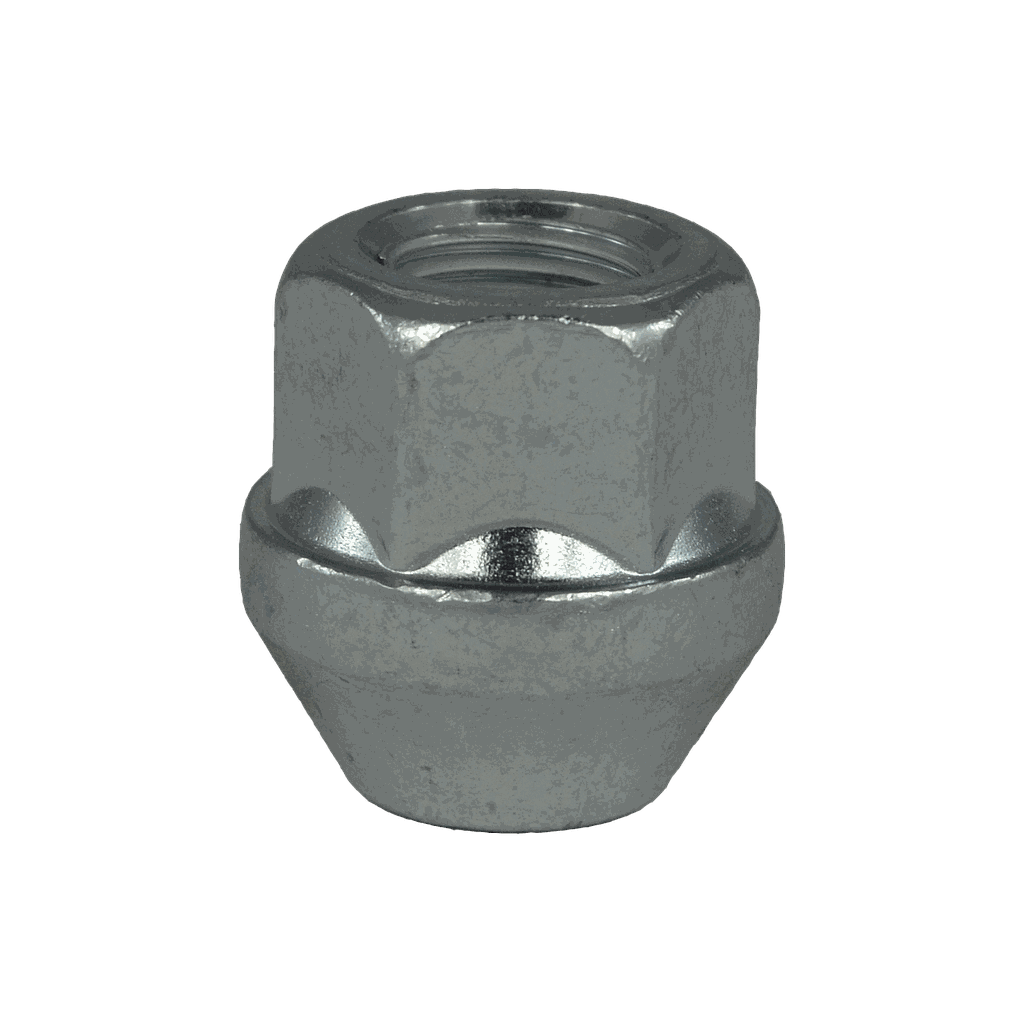 Écrou de roue ouvert M12x1.5, L : 25 mm, argenté, zinc