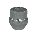 Écrou de roue ouvert M12x1.5, L : 25 mm, argenté, zinc