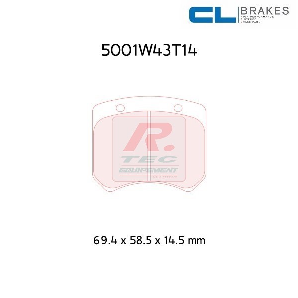 5001W43T14RC6 - CL Brakes remblokken RC6