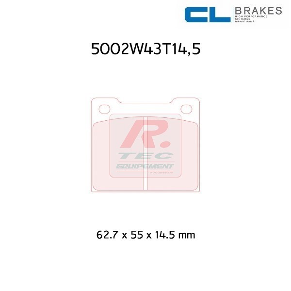 5002W43T16RC6E - Pastillas de freno CL Brakes RC6E