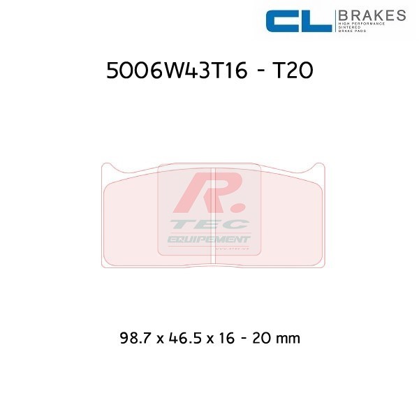 5006W43T20RC5 - Plaquettes CL brakes RC5